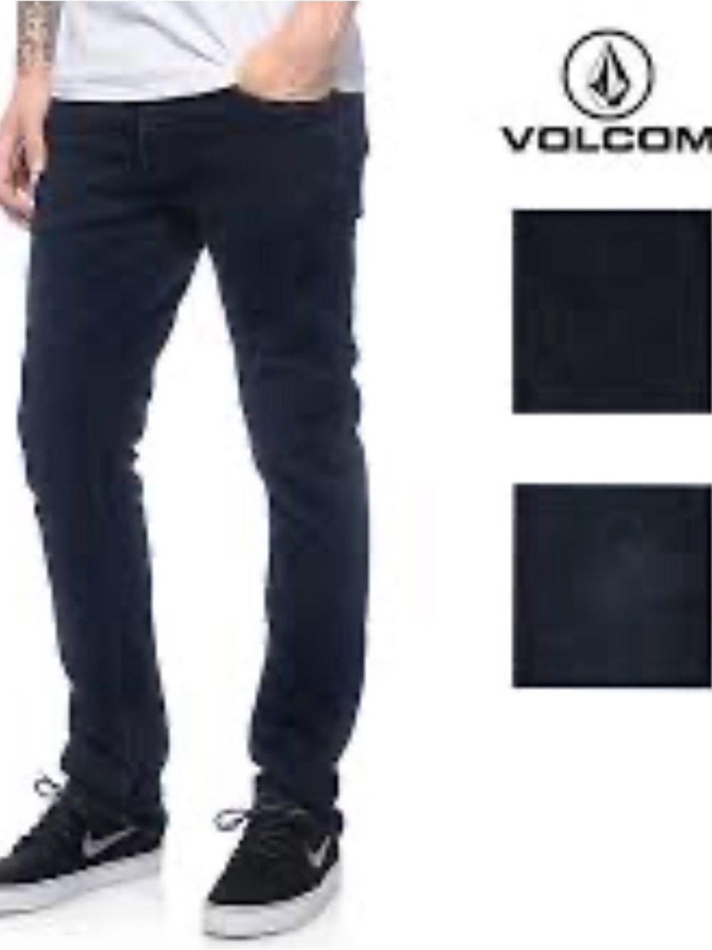 Men's Volcom Vorta Black  Slim Fit Jeans - size 26